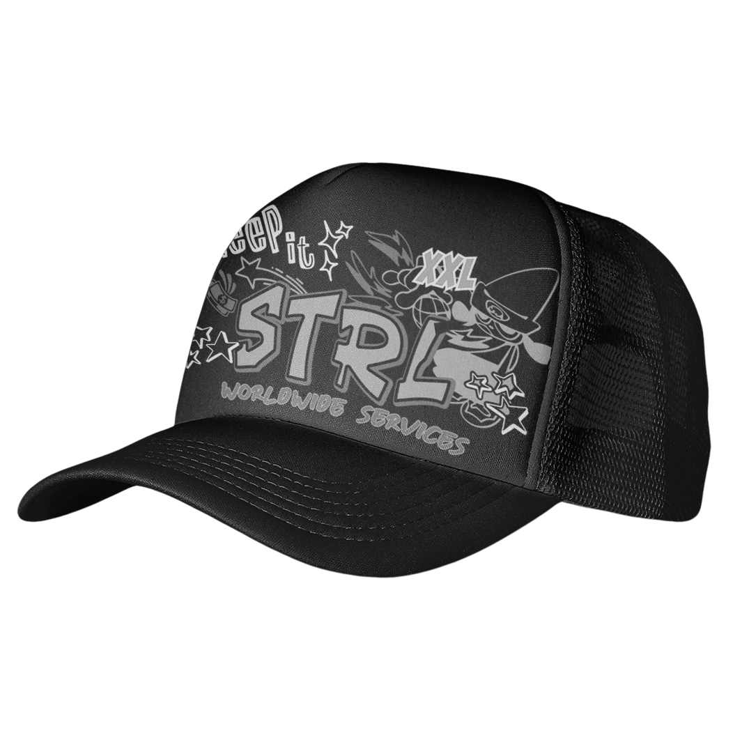 Black 'Keep it STRL' Trucker